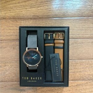 Brand new in box Ted Baker Watch Set with 3 straps
